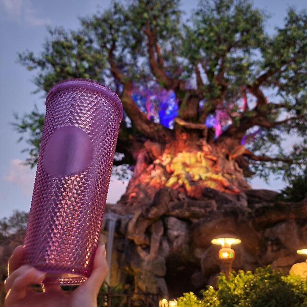 Brand new disney world 50th anniversary starbucks iridescent pink tumbler